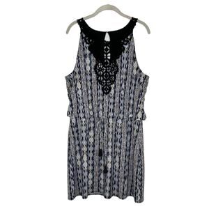 White House Black Market Crochet Sleeveless Dress Women's Size Large